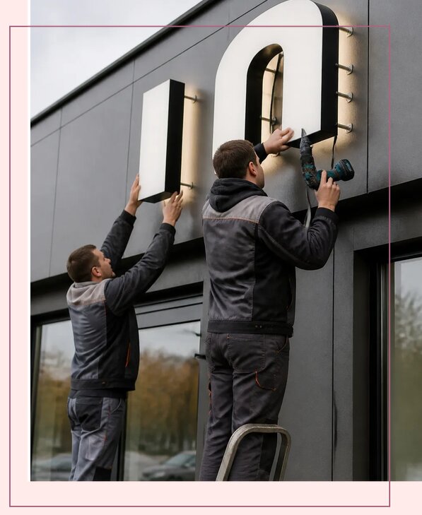 Изготовление и монтаж вывесок с торцевой подсветкой в Глазове