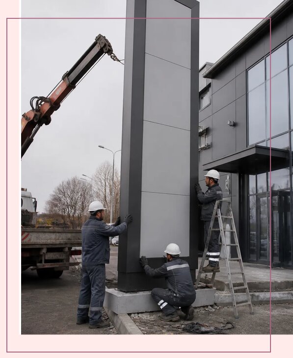 Изготовление и монтаж уличных стел под ключ в Глазове