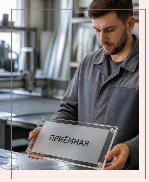Таблички из оргстекла на заказ в Глазове от 3979 р. | Аванза-Глз